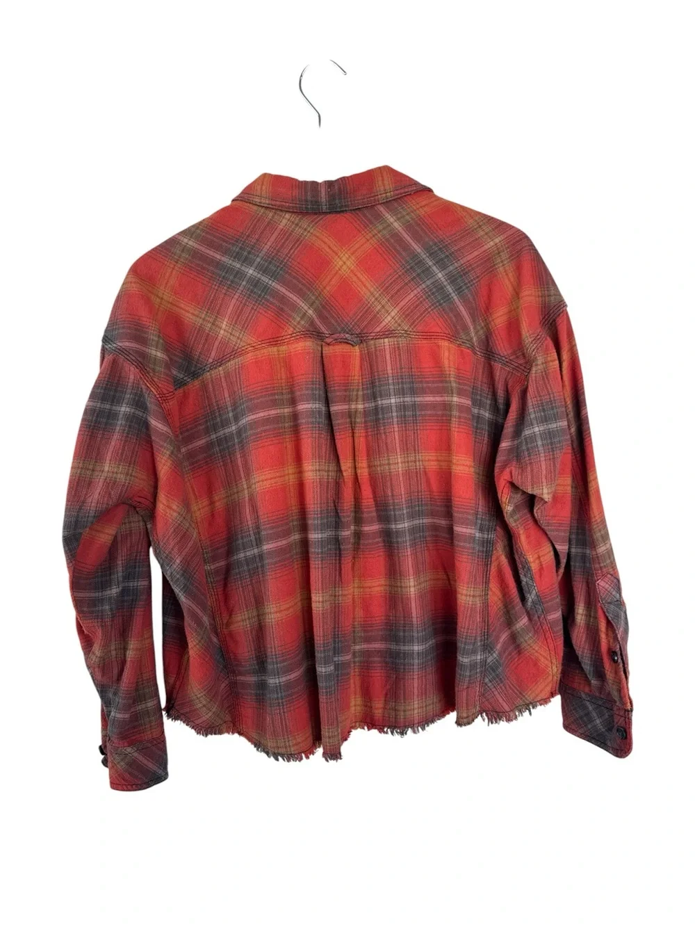 BDG Urban Outfitters Plaid Cropped Button Front Flannel Shirt Size Small